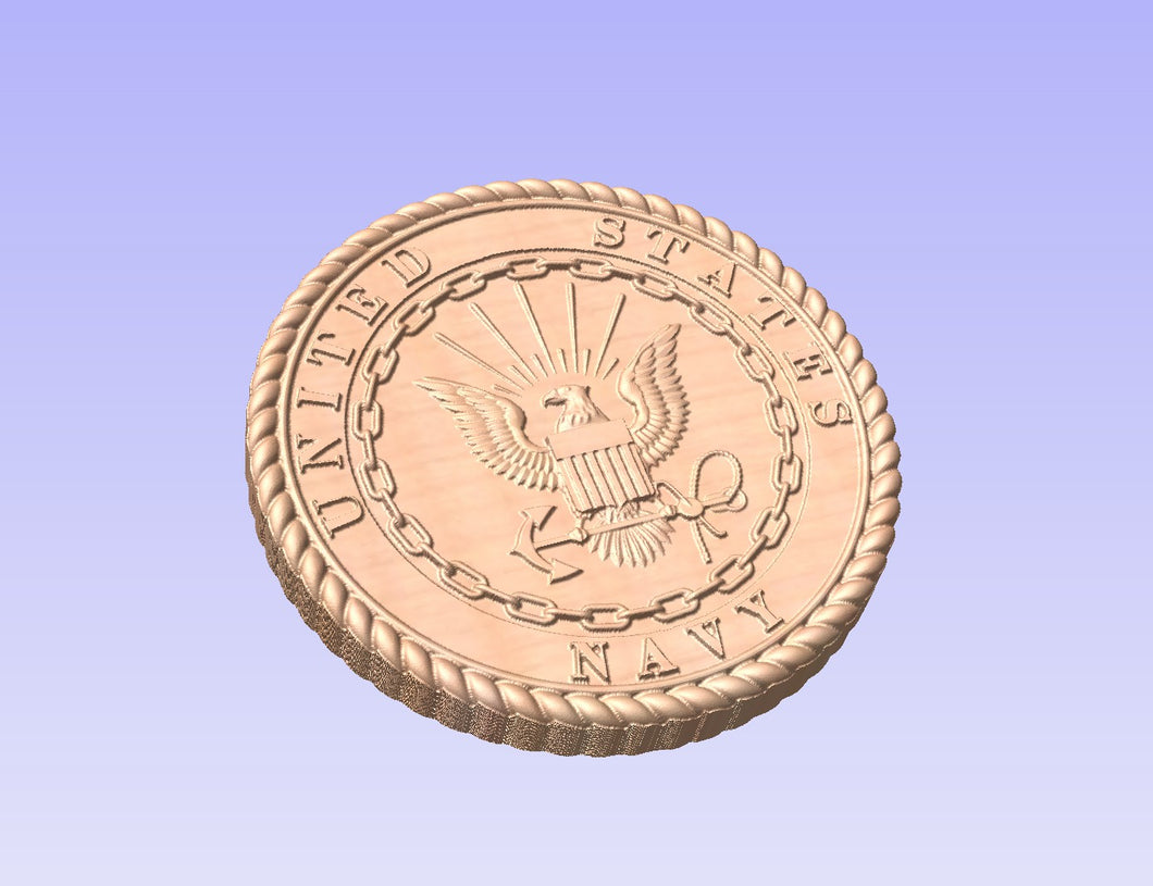 3D Carved U.S. Navy Emblem