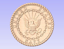 Load image into Gallery viewer, 3D Carved U.S. Navy Emblem