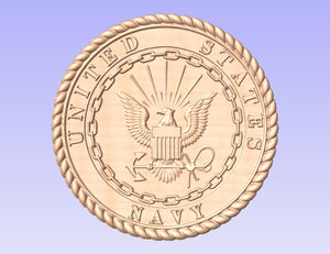 3D Carved U.S. Navy Emblem