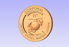 Load image into Gallery viewer, 3D Carved Round Marine Corps Plaque Personalized