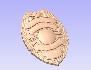 3d Carved Police Badge Style 11