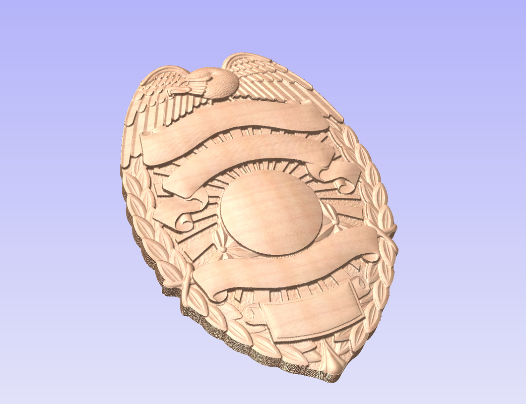 3d Carved Police Badge Style 11