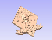 Load image into Gallery viewer, 3D Carved First Recon Marine Corps Unit plaque