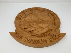 3D Carved Rolling Dead Marine Corps Unit plaque