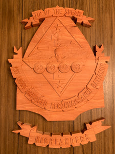 3D Carved 1st LAR Marine Corps Unit plaque