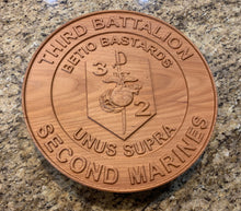 Load image into Gallery viewer, 3D Carved 3/2 Marine Corps Unit plaque