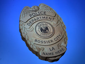 Bossier City police plaque