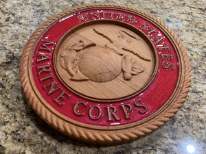 3D Carved Marine Corps Emblem