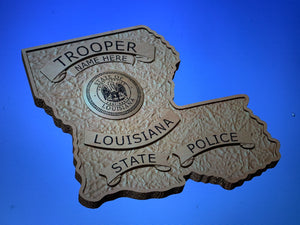 Louisiana State Police 3D Carved badge