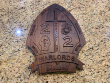 Load image into Gallery viewer, 3D Carved 2/2 Marine Corps Unit plaque