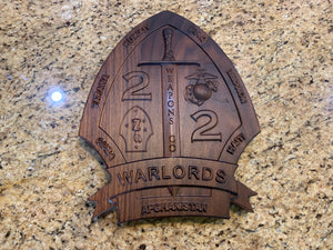 3D Carved 2/2 Marine Corps Unit plaque