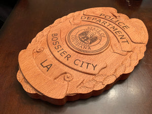 Bossier City police plaque