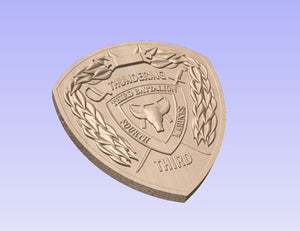 3D Carved 3/4 Marine Corps Unit plaque